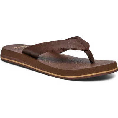 Sanuk Yoga Mat Ii Flip Flop In Brown