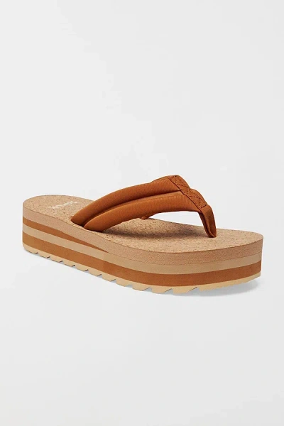 Sanuk Yoga Puff-n-stuff Women's Sandals In Roasted Pecan, Women's At Urban Outfitters In Multi