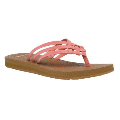 Sanuk Yoga Sandy Burnt Coral 1112830-btcl Women's In Pink