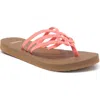 Sanuk Yoga Sandy Flip Flop In Burnt Coral