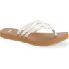 Sanuk Yoga Sandy Ii Flip Flop In Tan/white
