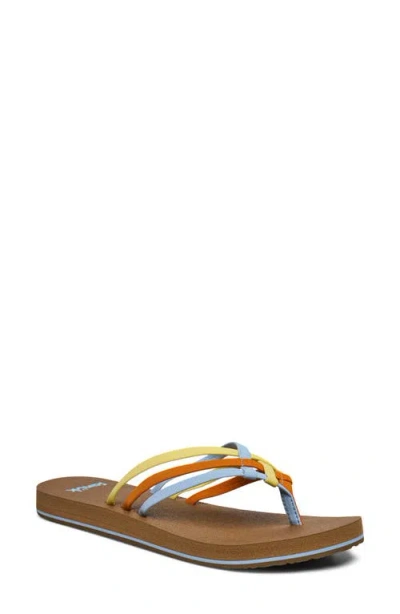 Sanuk Yoga Sandy Ii Flip Flop In Multi