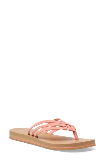 Sanuk Yoga Sandy Ii Flip Flop In Animal Print