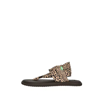 Sanuk Yoga Sling 2 Prints Leopard 1110630-leo Women's In Brown