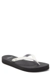 Sanuk Yoga Spree 4 Flip Flop In White/black