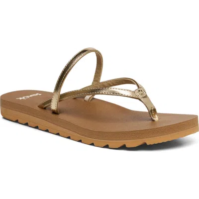 Sanuk Yoga Strappy Sandal In Gold