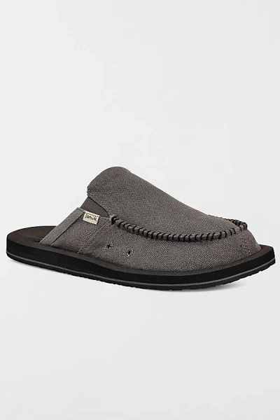Sanuk You Got My Back St Hemp Mules In Dark Grey, Men's At Urban Outfitters In Multi