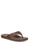 Sanuk Ziggy Plush Flip Flop In Brown
