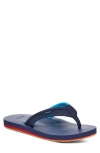 Sanuk Ziggy Water Friendly Flip Flop In Blue