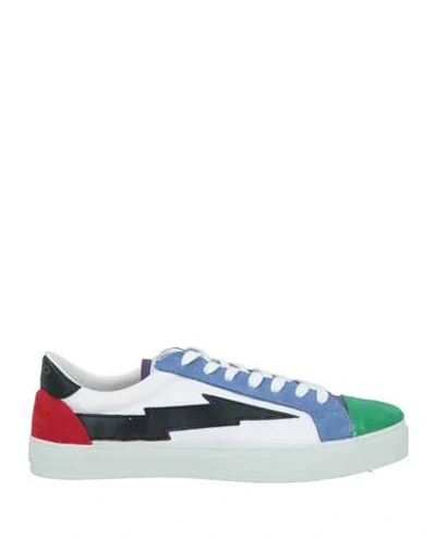 Sanyako Man Sneakers Green Size 9.5 Leather, Textile Fibers