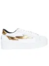 Sanyako White Cotton Sneaker, Box Bottom