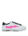Sanyako Woman Sneakers Off White Size 7 Leather, Textile Fibers In Off White
