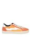 Sanyako Woman Sneakers Orange Size 6.5 Textile Fibers, Leather In Orange