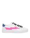 Sanyako Woman Sneakers White Size 7 Soft Leather, Textile Fibers In White