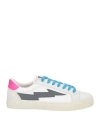Sanyako Woman Sneakers White Size 7 Soft Leather, Textile Fibers In White