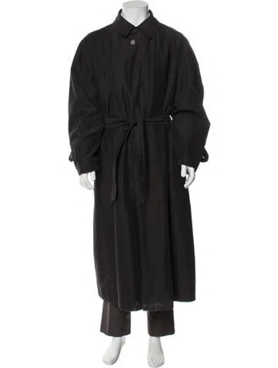 Pre-owned Sanyo Trench Coat In Gray