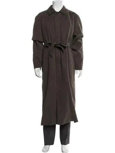 Pre-owned Sanyo Trench Coat In Green