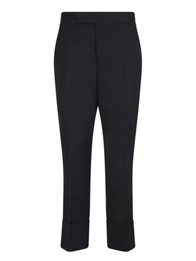 Sapio Ankle-length Tuxedo Trousers In Black