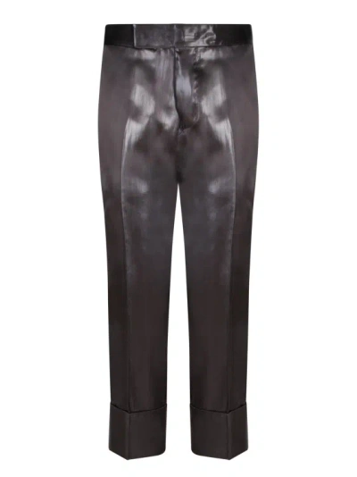 SAPIO BLACK FLUID TWILL TROUSERS