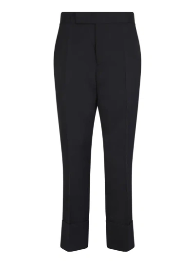 Sapio Black High-quality Fabric Trousers