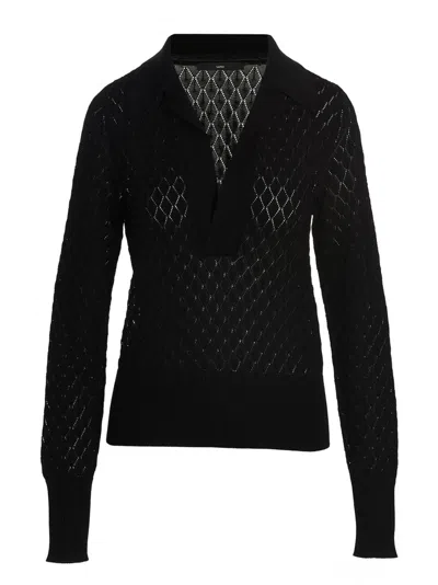 SAPIO BLACK KNIT TOP