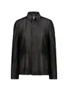 Sapio Button Collared Jacket In Black