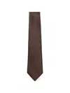 Sapio Check-pattern Tie In Brown