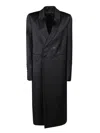 Sapio Double-breasted Coat In Black