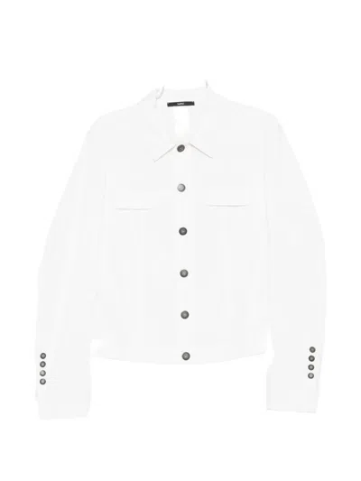 Sapio Cotton Shirt Jacket In White
