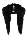 Sapio Detachable Brushed Collar In Black