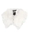 Sapio Detachable Brushed Collar In White
