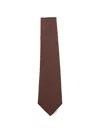 Sapio Diagonal-stripe Tie In Brown