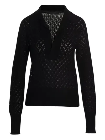 SAPIO DIAMOND-POINTELLE SWEATER