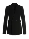 Sapio Double-breasted Blazer In Black