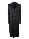Sapio Double-breasted Coat In Black