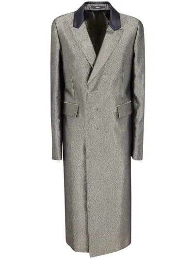 Sapio Double Breasted Coat In Black