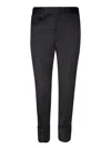 Sapio Double Satin Black Trousers In Black