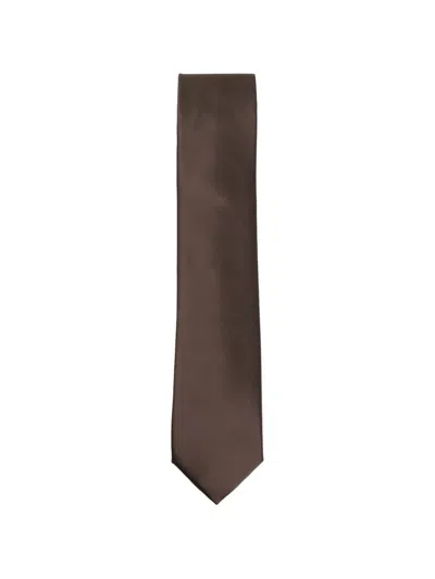 Sapio Essentials Pointed Tie In Brown