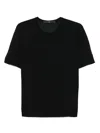 Sapio Fine-knit T-shirt In Black