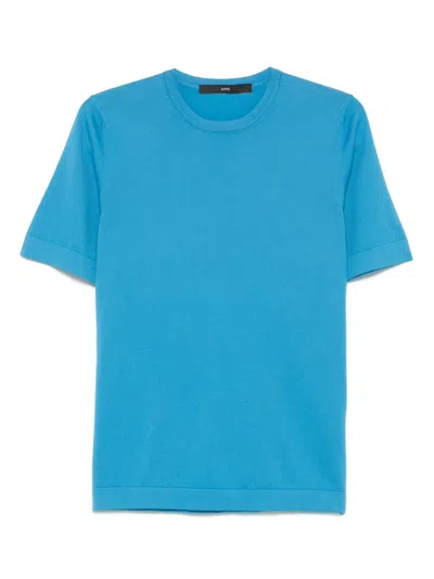 Sapio Fine-knit T-shirt In Blue