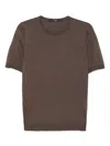 Sapio Fine-knit T-shirt In Brown