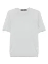 Sapio Fine-knit T-shirt In Grey