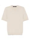 Sapio Fine-knit T-shirt In Neutrals