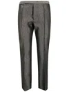 Sapio Textured Fabric Flared Trousers And Pockets In Black