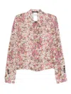 Sapio Floral-print Long-sleeve Shirt In Pink