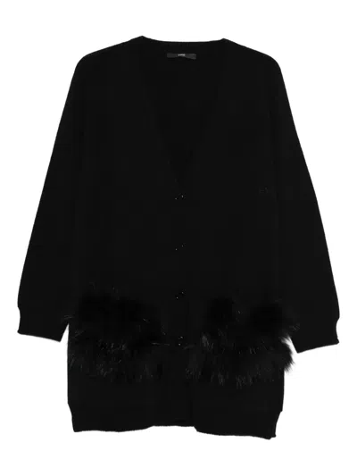 Sapio Fur Pocket Knitwear In Black