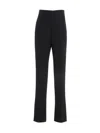 Sapio Straight-leg High-rise Trousers Button Accents In Black