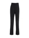 Sapio Straight-leg High-rise Trousers Button Accents In Black