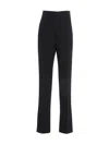 Sapio Straight-leg High-rise Trousers Button Accents In Black