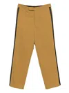 Sapio Gabardine Side-stripe Trousers In Brown